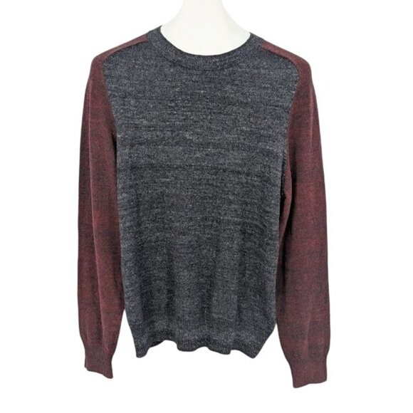 Lucky Brand Colorblock Knit Sweater Men Size M Marled Pullover Soft Office Cozy - Picture 1 of 7